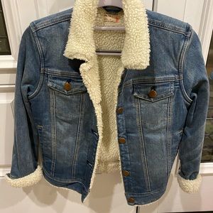 Jcrew girls fleece lined jacket size 8